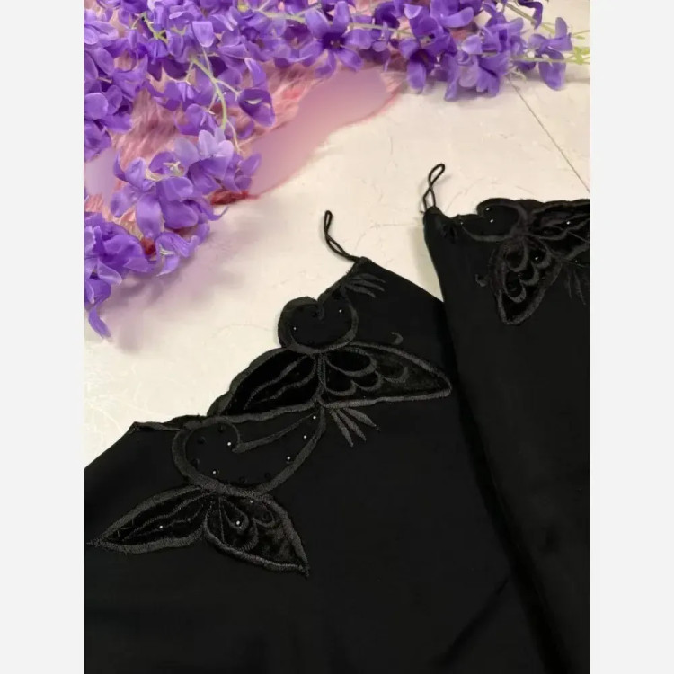 چادر جده گلدوزی شده جنس کن کن ندا مروارید مشکی