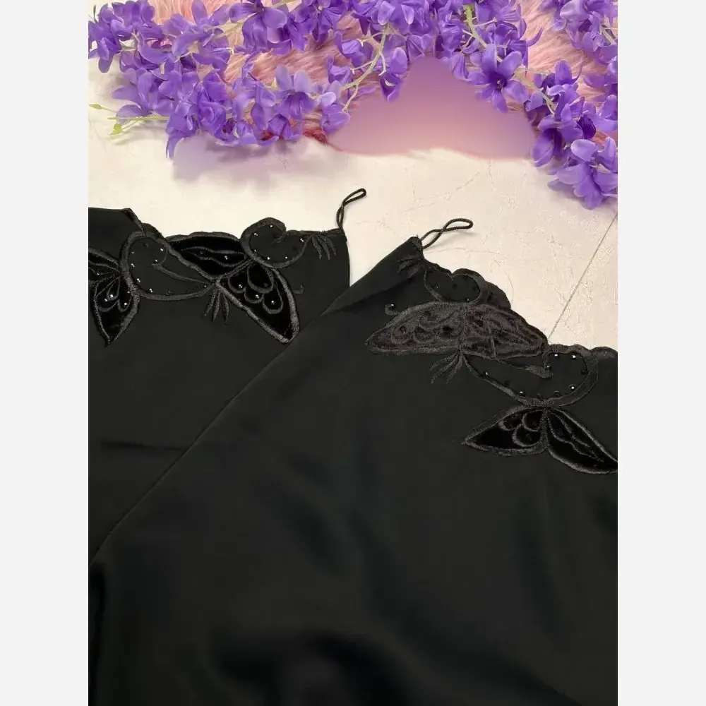 چادر جده گلدوزی شده جنس کن کن ندا مروارید مشکی