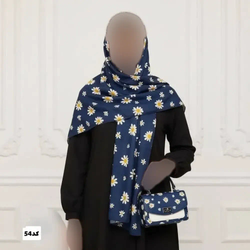 ست کیف و روسری گوچی با کیف مخمل و چرم و روسری نخی منگولهدار قواره 130
