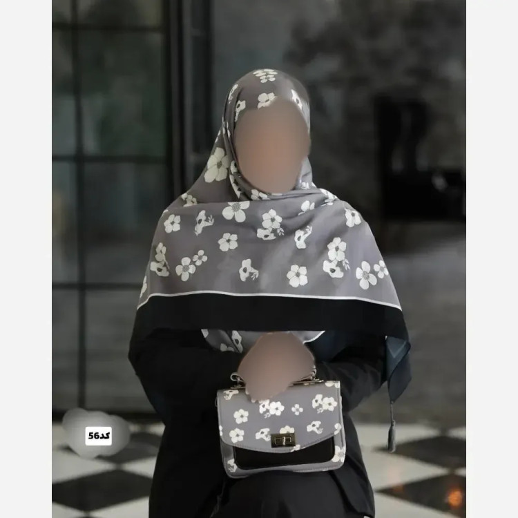 ست کیف و روسری گوچی با کیف مخمل و چرم و روسری نخی منگولهدار قواره 130