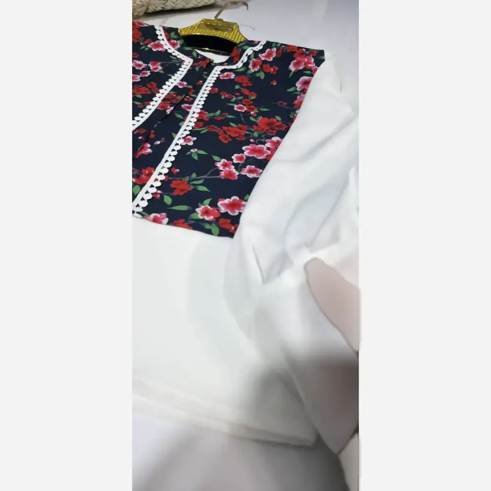 ست سه تیکه زنانه شومیز لینن و دامن و جلیقه بوگاتی مدل دنیز فری سایز