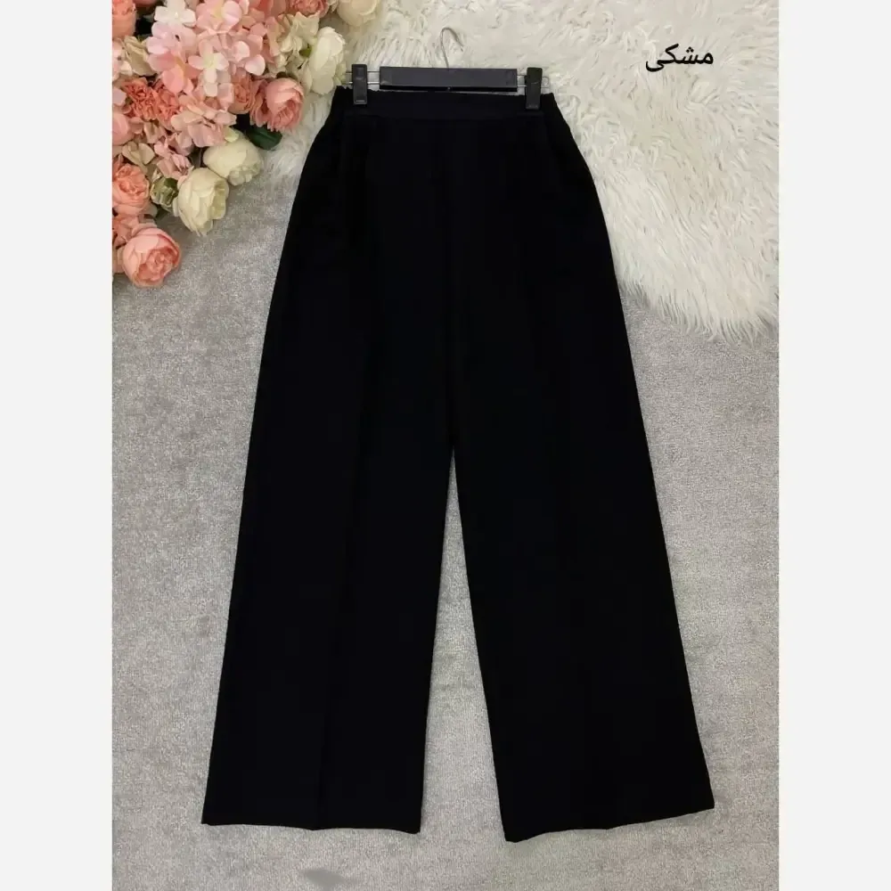 شلوار بگ زنانه پارچه مازراتی 330 گرم درجه یک پشت کش و جلو پیلی
