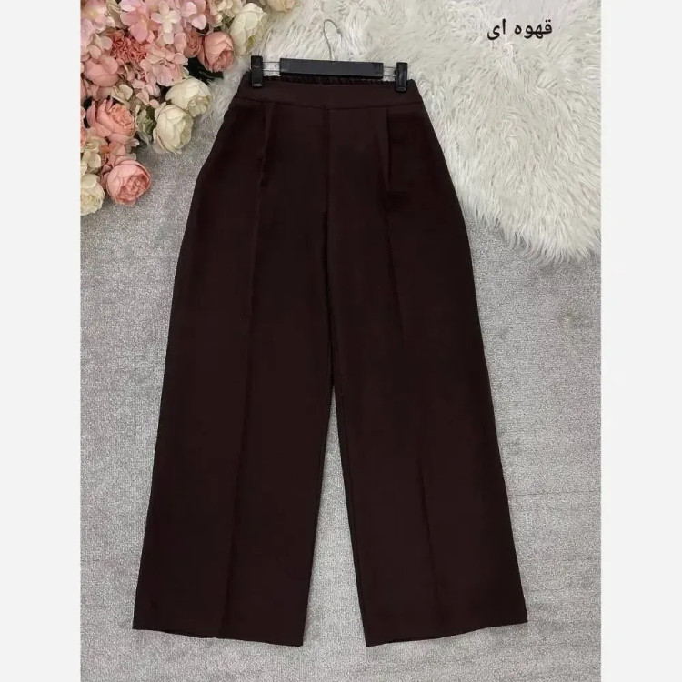 شلوار بگ زنانه پارچه مازراتی 330 گرم درجه یک پشت کش و جلو پیلی