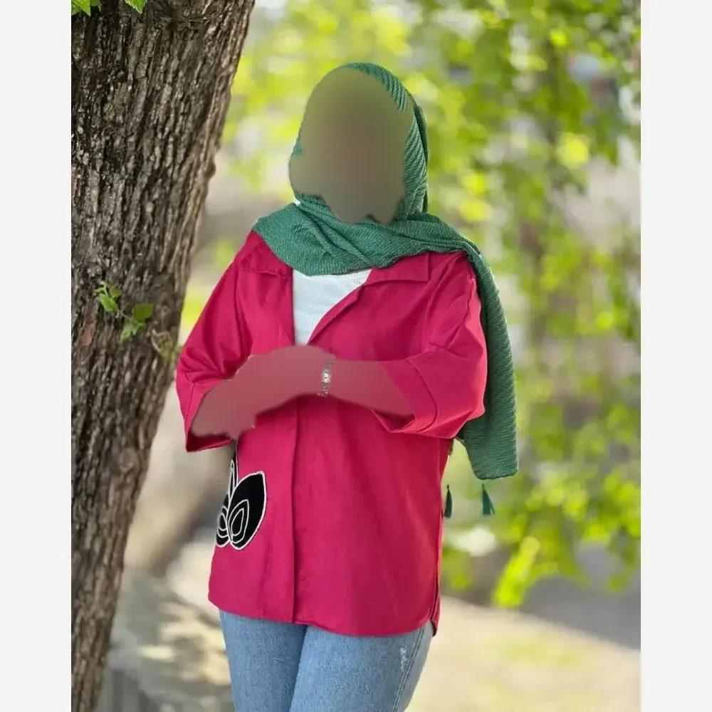 مانتو لنین گلدوزی شده زنانه مدل کایرا فری سایز
