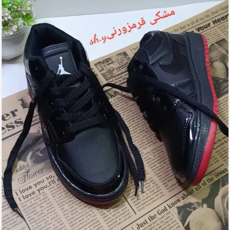 کفش کتانی جردن نایک زنانه جنس چرم حوله ای با کفی طبی و زیره پیو رابر