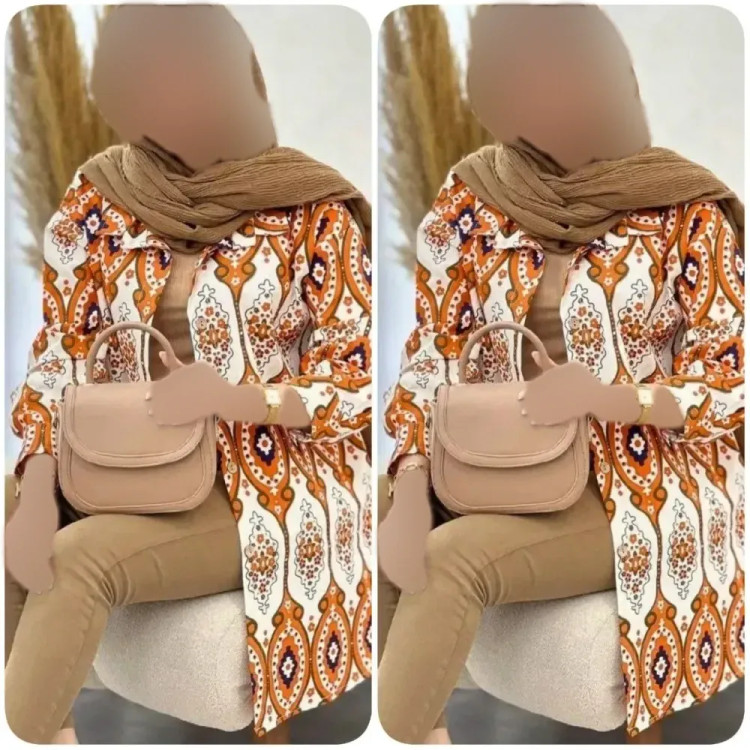 شومیز زنانه مدل درین جنس لنین نخ رنگ نارنجی سایز فری 38 تا 48