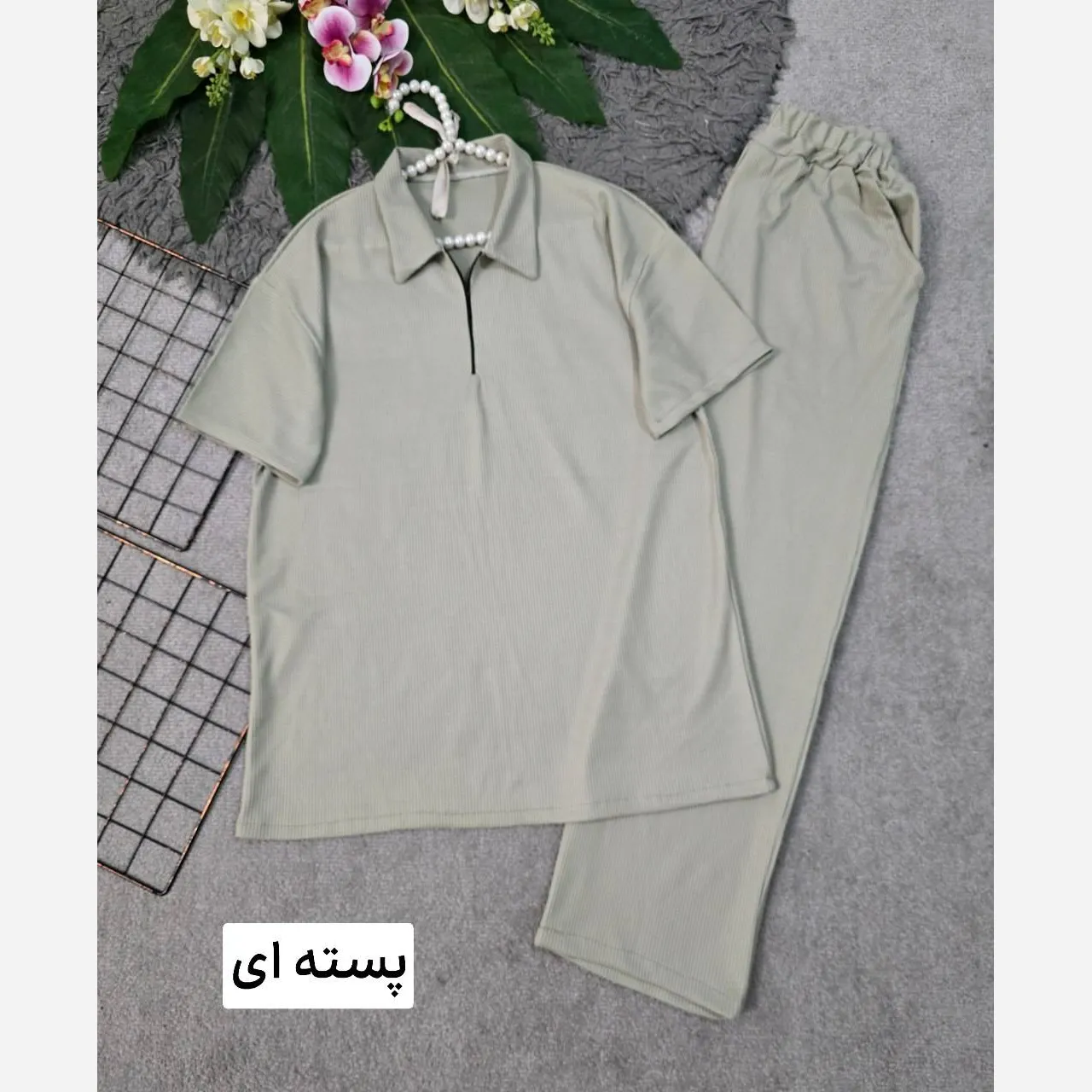 ست مردانه نیم زیپ جنس بیسکویتی فری سایز