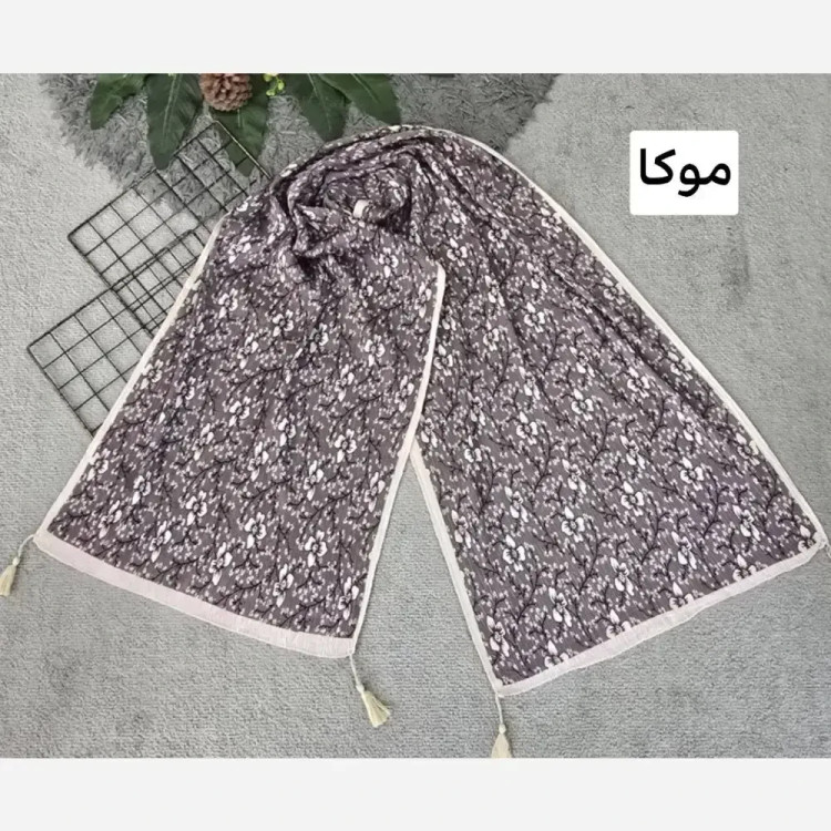 شال برشکا گل گلی پلیسه قواره بزرگ ابعاد 175 در 75 سانتی متر