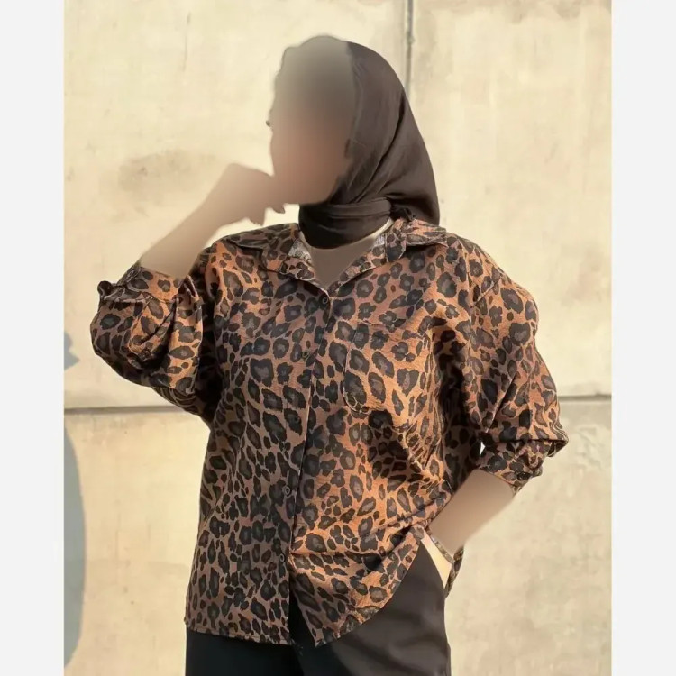 شومیز زنانه مدل اسپرسو جنس بوگاتی فری سایز 36 تا 46
