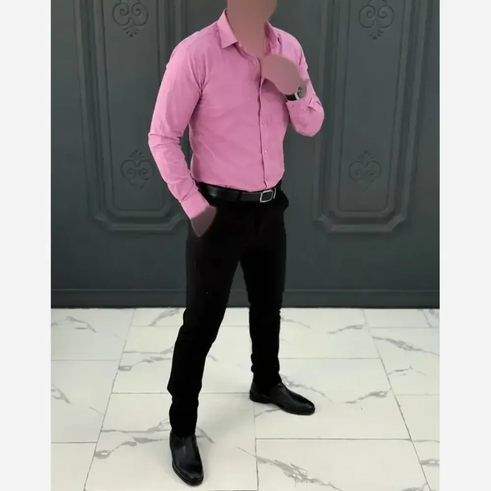 پیراهن مردانه کرپ نخ کالباسی سایز بزرگ