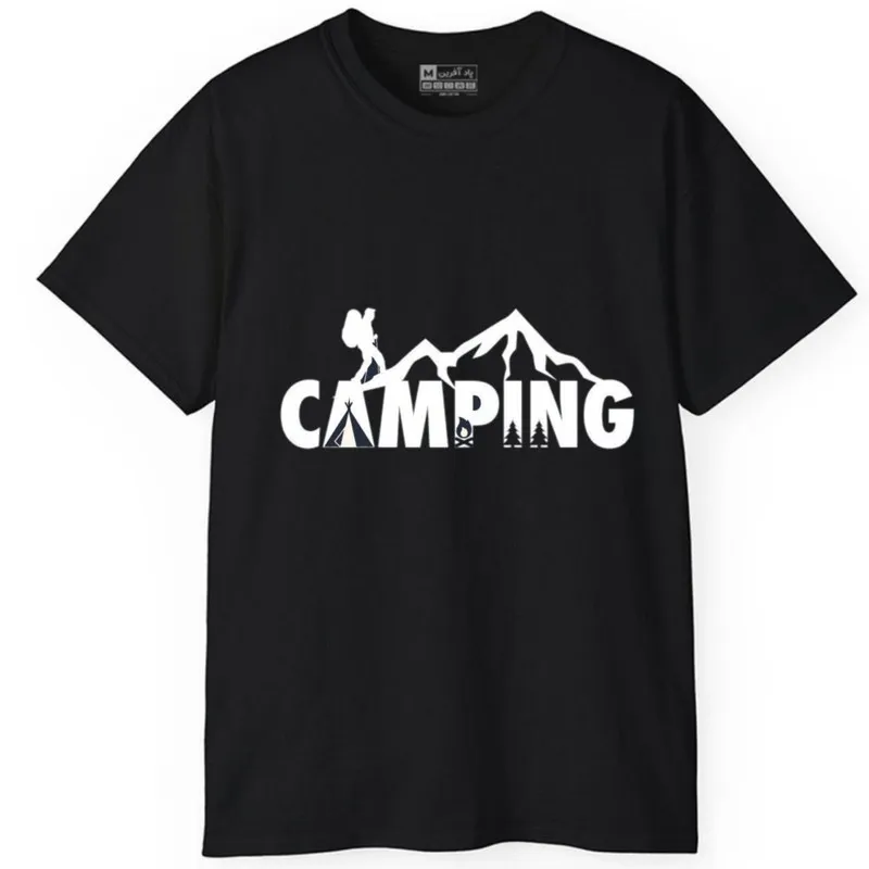 تیشرت آستین کوتاه مردانه طرح کوهنوردی کد 1128 جنس نخ و پلی استر