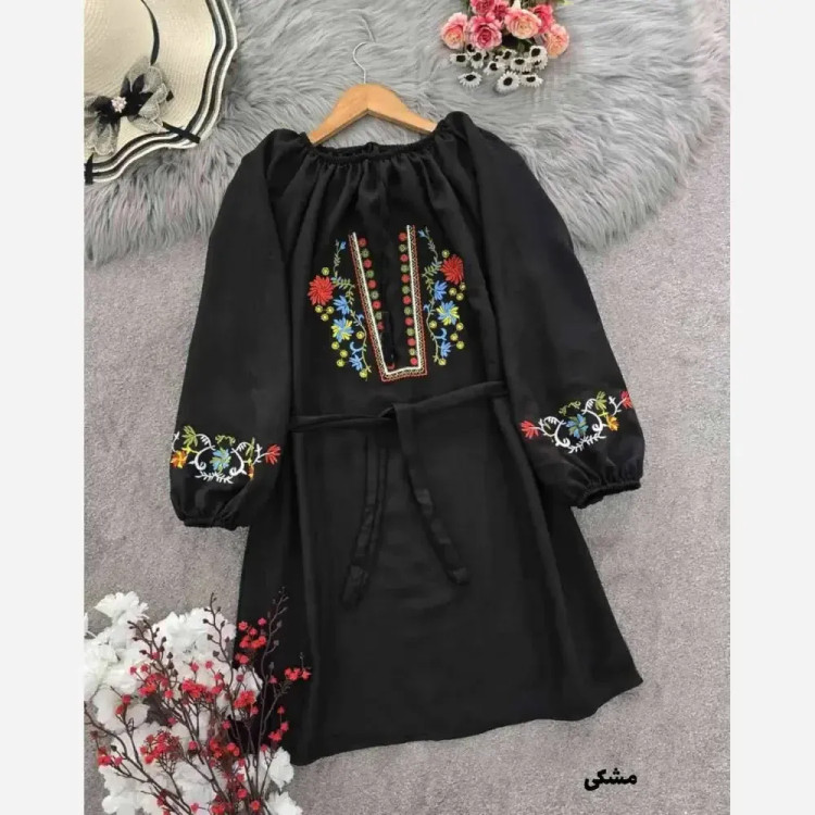 شومیز گلدوزی مارال جنس شانتون فری سایز رنگ بندی متنوع