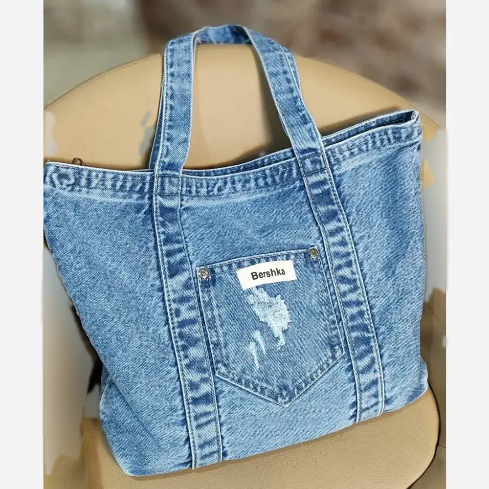 کیف جین زنانه لی خارجی درجه یک با ابعاد 38 در 30 سانتی متر