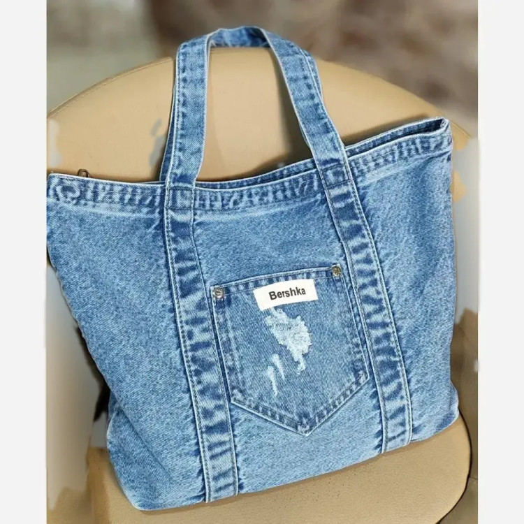 کیف جین زنانه لی خارجی درجه یک با ابعاد 38 در 30 سانتی متر