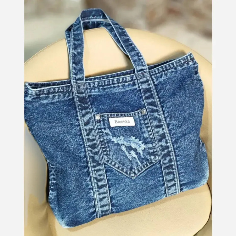 کیف جین زنانه لی خارجی درجه یک با ابعاد 38 در 30 سانتی متر