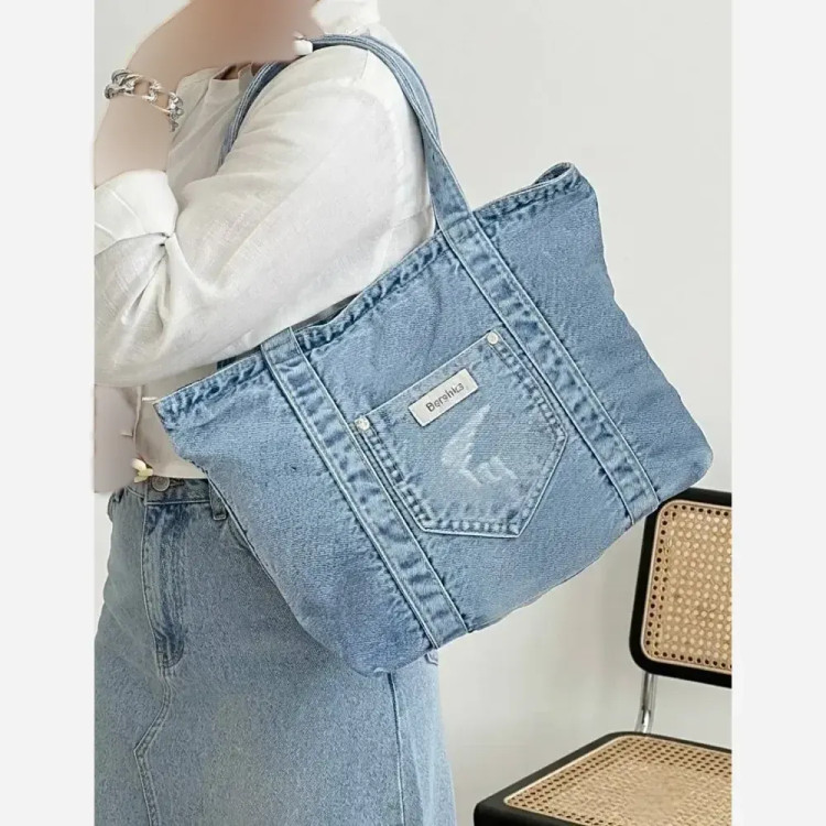 کیف جین زنانه لی خارجی درجه یک با ابعاد 38 در 30 سانتی متر
