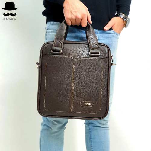 کیف اداری لپتاپی چرمی اِکو ایستاده دستی و دوشی