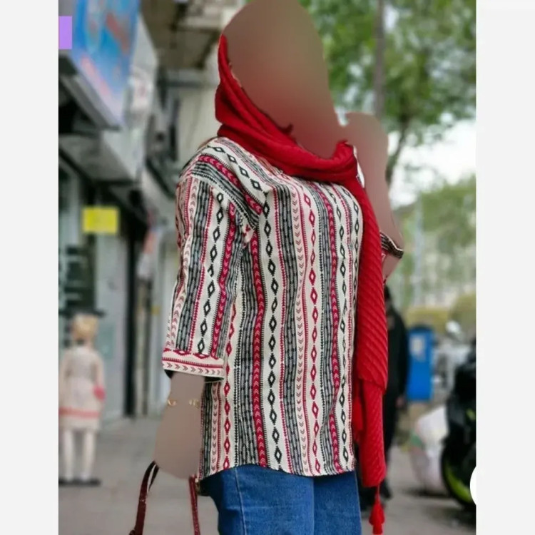 تونیک کیمونو یقه کوبایی منگوله دار جنس کراش رنگ خردلی فری سایز