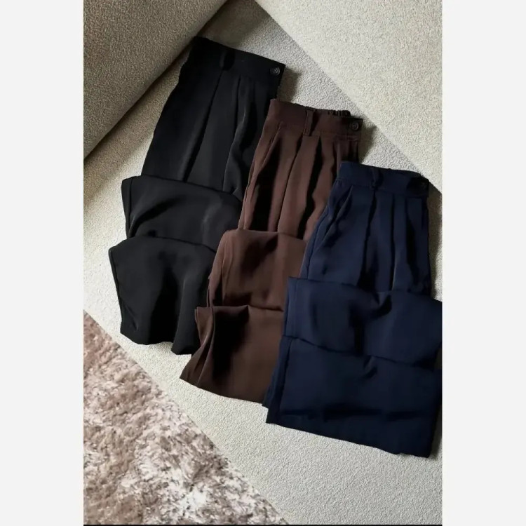 شلوار زنانه فول بگ ریزشی جنس مورگان درجه یک