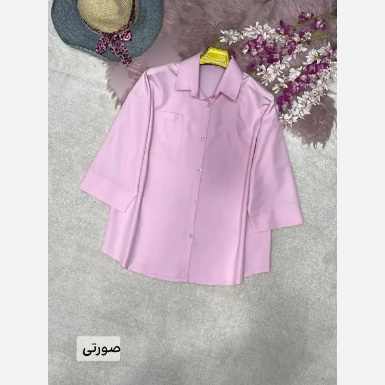 شومیز تک جیب زنانه جنس پری درجه یک خنک و سبک سایز فری 38 تا 48