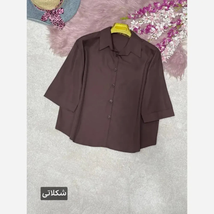 شومیز زنانه پاستیلی وانیا جنس پری خنک و سبک فری سایز