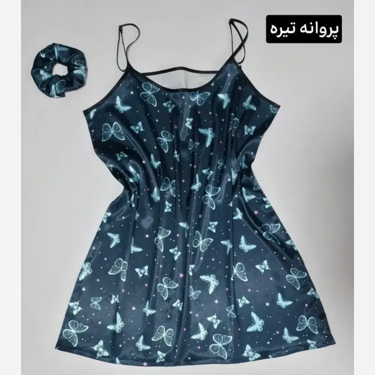 تاپ بلند زنانه ساتن الیکس درجه یک فری سایز طرح دار