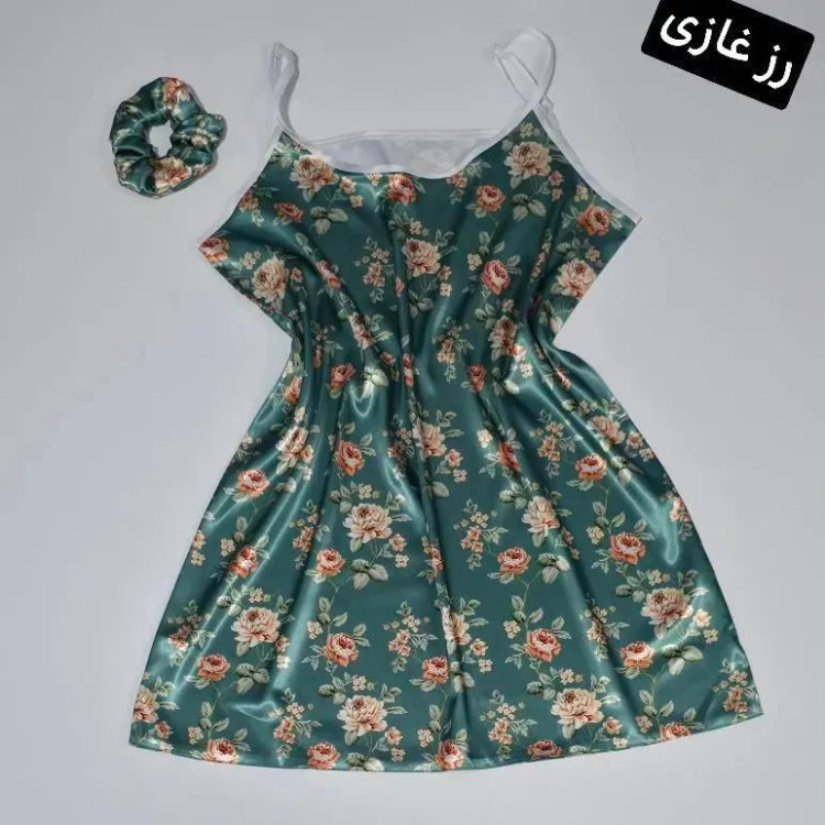 تاپ بلند زنانه ساتن الیکس درجه یک فری سایز طرح دار