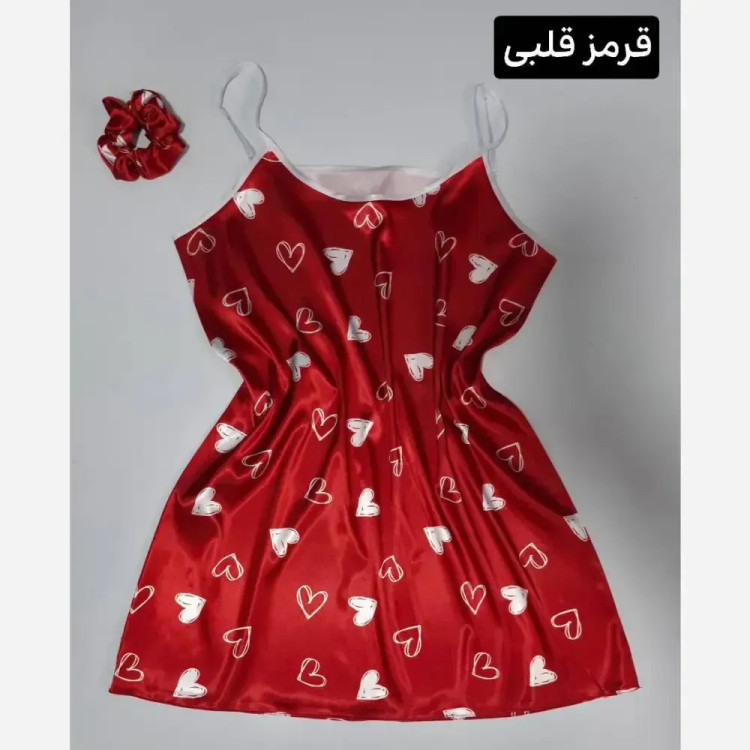 تاپ بلند زنانه ساتن الیکس درجه یک فری سایز طرح دار