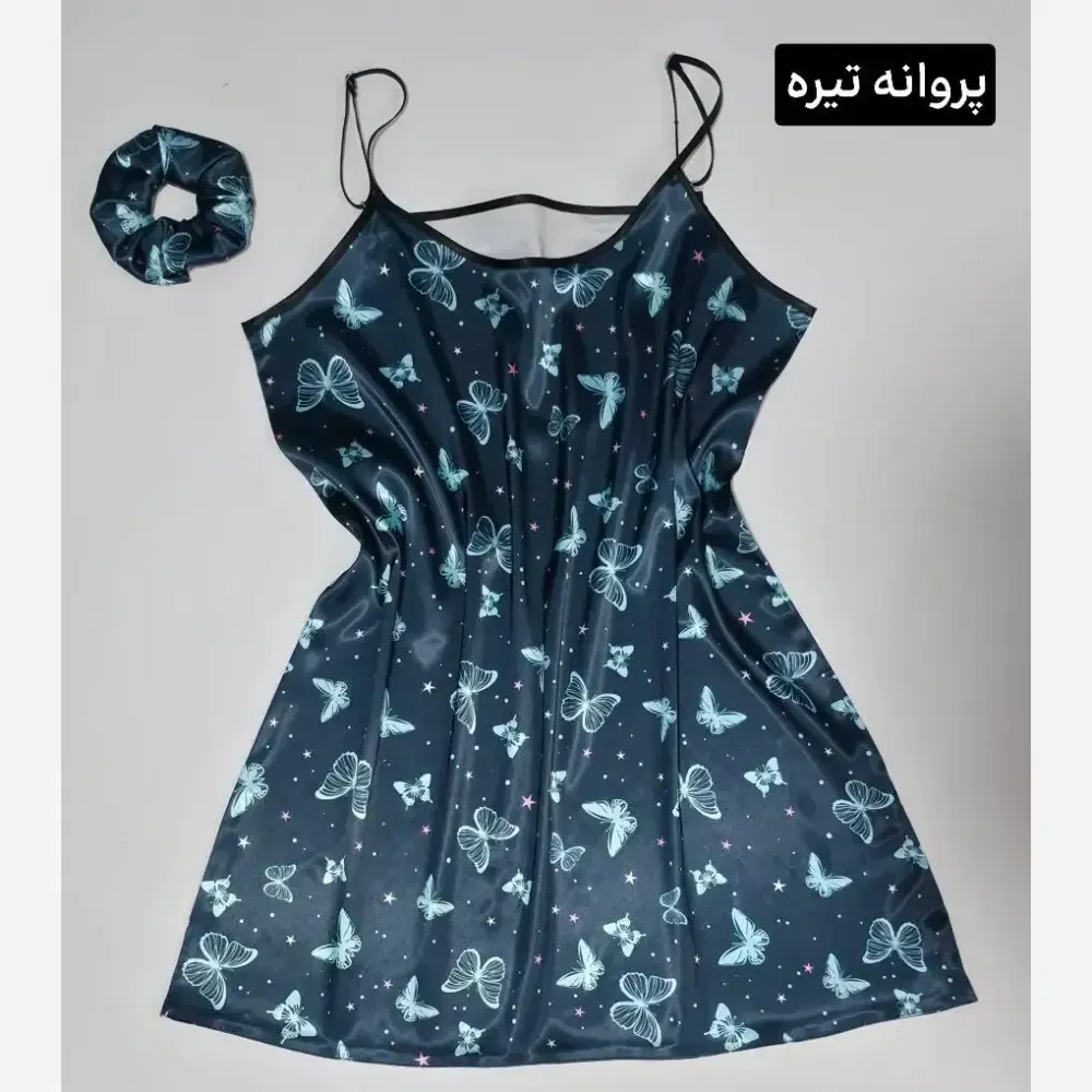 تاپ بلند زنانه ساتن الیکس درجه یک فری سایز طرح دار