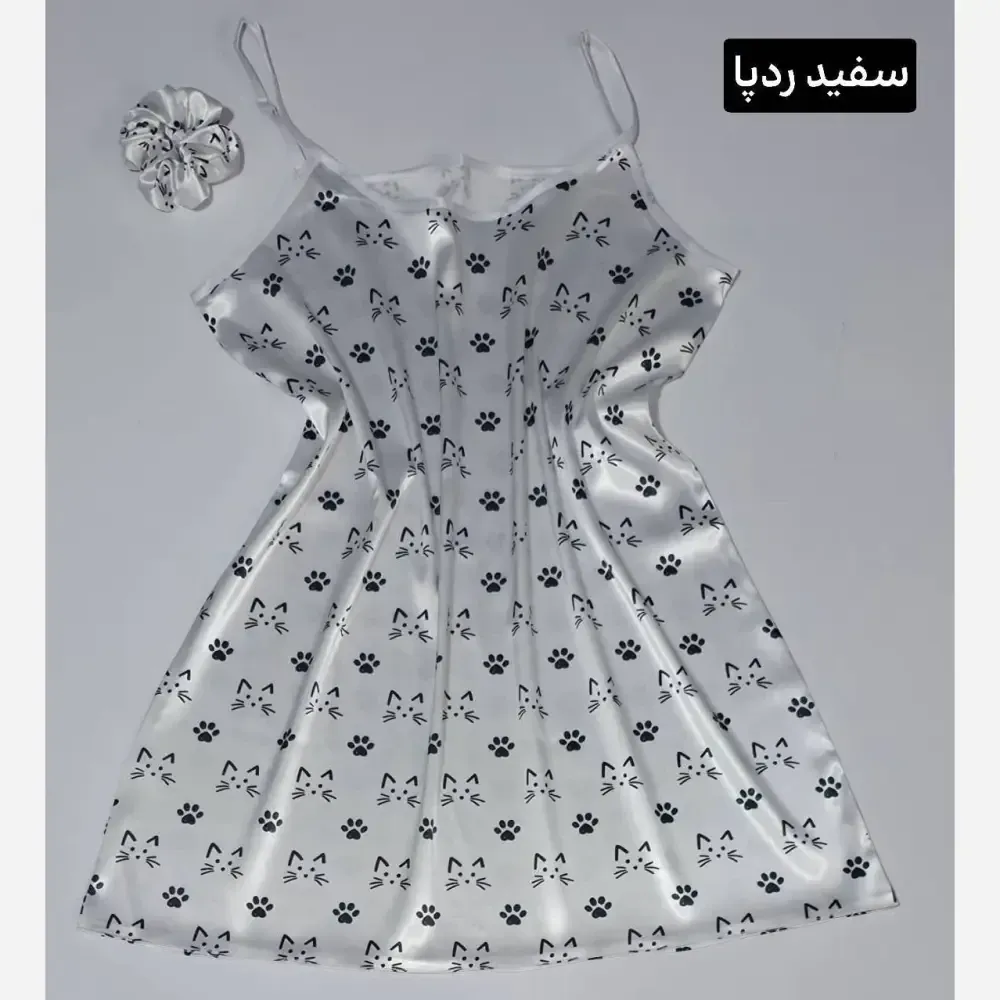 تاپ بلند زنانه ساتن الیکس درجه یک فری سایز طرح دار