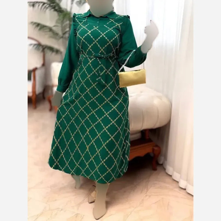 پیراهن بلند زنانه ماهرو جنس اسکادا گرم بالا رنگبندی متنوع فری سایز