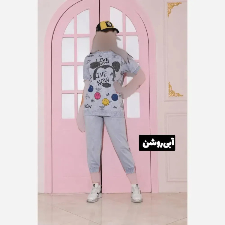 ست تیشرت شلوارک میکی موس سنگشور زنانه فری سایز