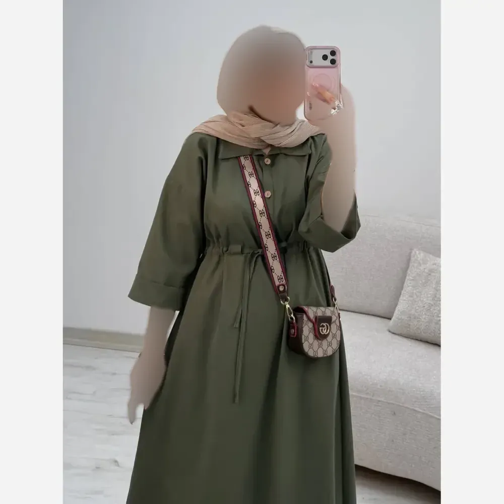 پیراهن لنین زنانه مدل سالومه سایز فری 38 تا 46