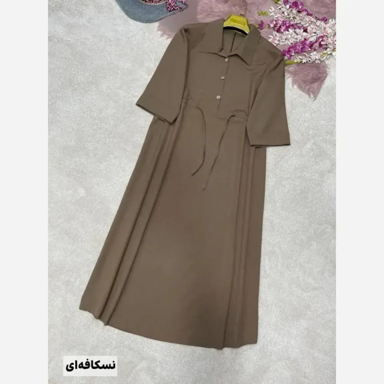 پیراهن لنین زنانه مدل سالومه سایز فری 38 تا 46