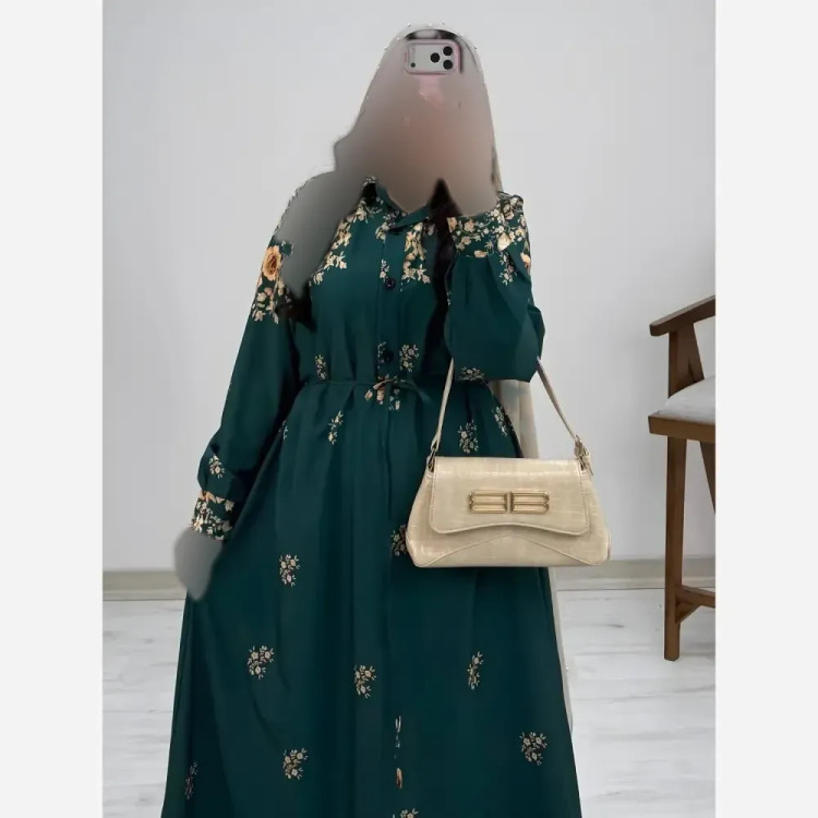 پیراهن ساحلی رز کرپ بوگاتی سایز فری 38 تا 46 زنانه