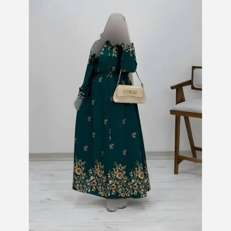 پیراهن ساحلی رز کرپ بوگاتی سایز فری 38 تا 46 زنانه