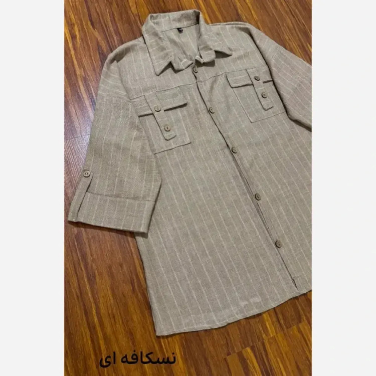شومیز مانتویی دیپلمات شانتون اعلا فری سایز 38-48 رنگبندی متنوع