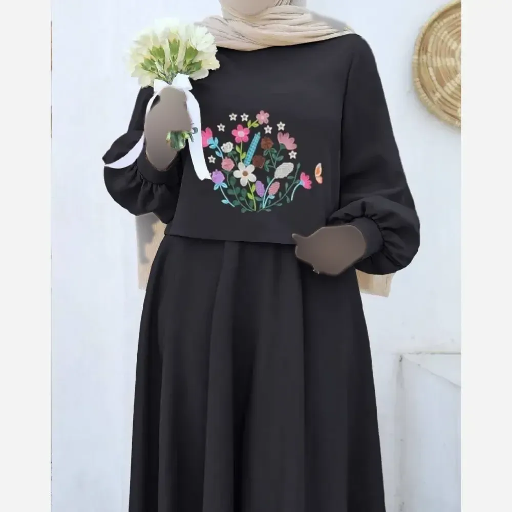 ست رویه و سارافون آرامش مازراتی زنانه فری سایز گلدوزی شده