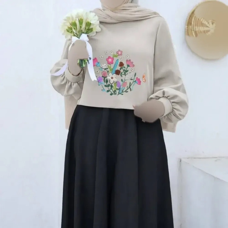 ست رویه و سارافون آرامش مازراتی زنانه فری سایز گلدوزی شده