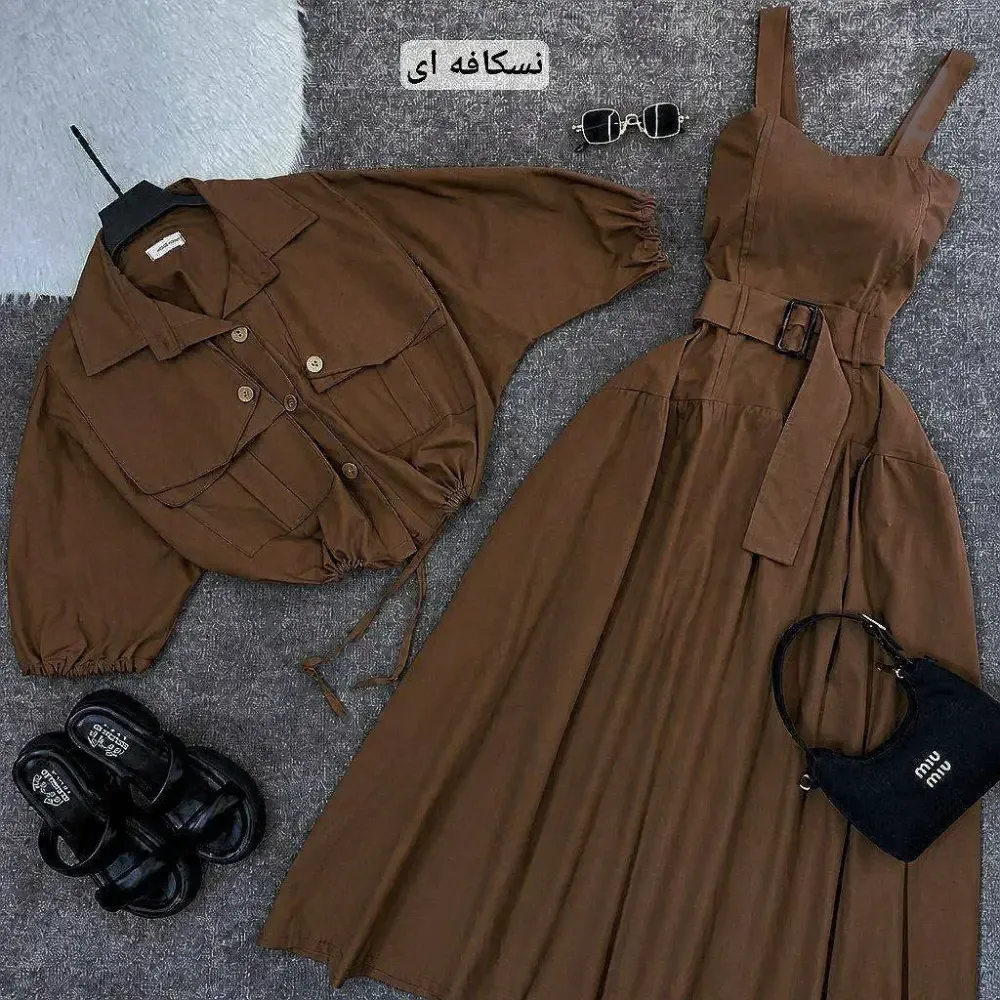 کت و سارافون لینن بلوط