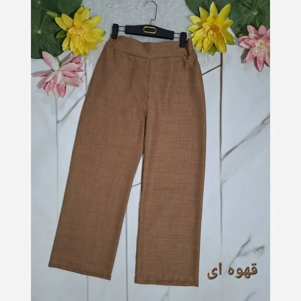 شلوار شانتون نیم بگ زنانه فری سایز خنک و سبک