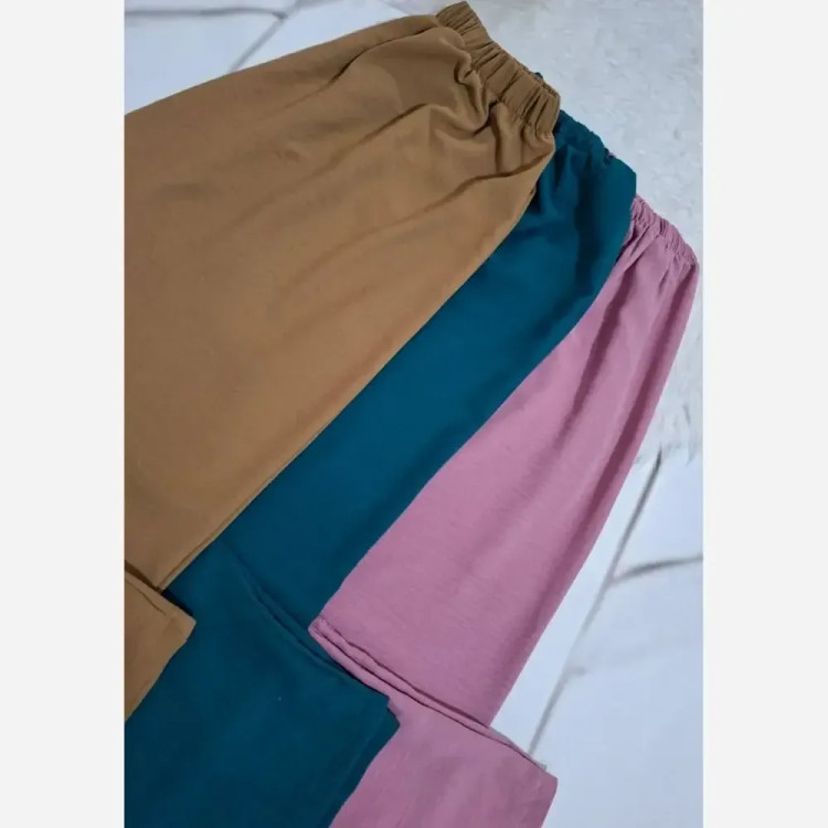 شلوار بگ زنانه پارچه ابروبادی خنک تابستانی کمر کش قد 100 سایز 38 تا 52