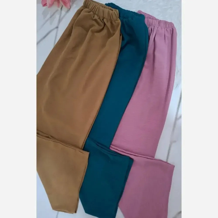 شلوار بگ زنانه پارچه ابروبادی خنک تابستانی کمر کش قد 100 سایز 38 تا 52
