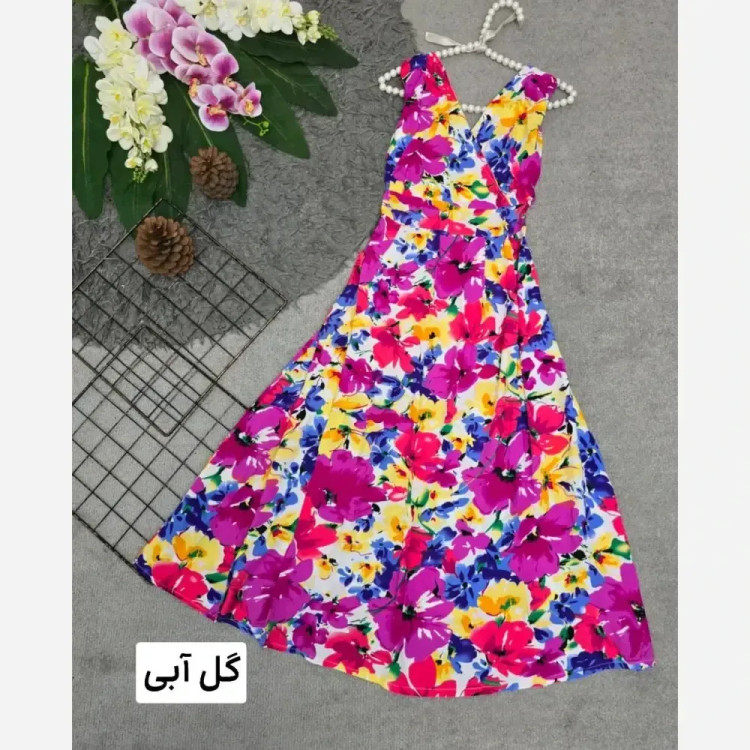 پیراهن نخی زنانه مدل فرشته سایز فری 38 تا 46 رنگی