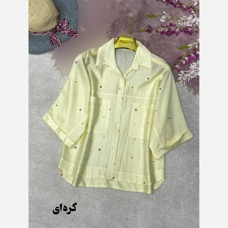 شومیز لارا جنس پری شیشه ای درجه یک فری سایز