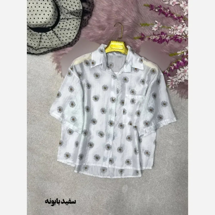 شومیز لارا جنس پری شیشه ای درجه یک فری سایز