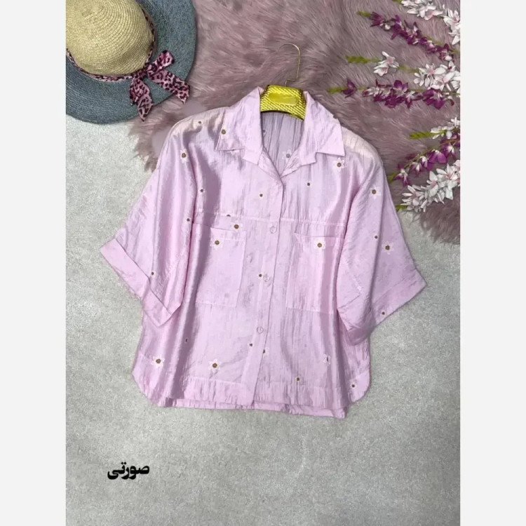 شومیز لارا جنس پری شیشه ای درجه یک فری سایز