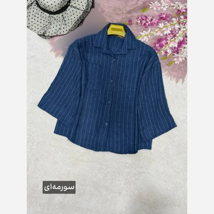 شومیز باکسی شانتون دیپلمات فری سایز 38 تا 46 رنگ مشکی سبز نسکافه ای