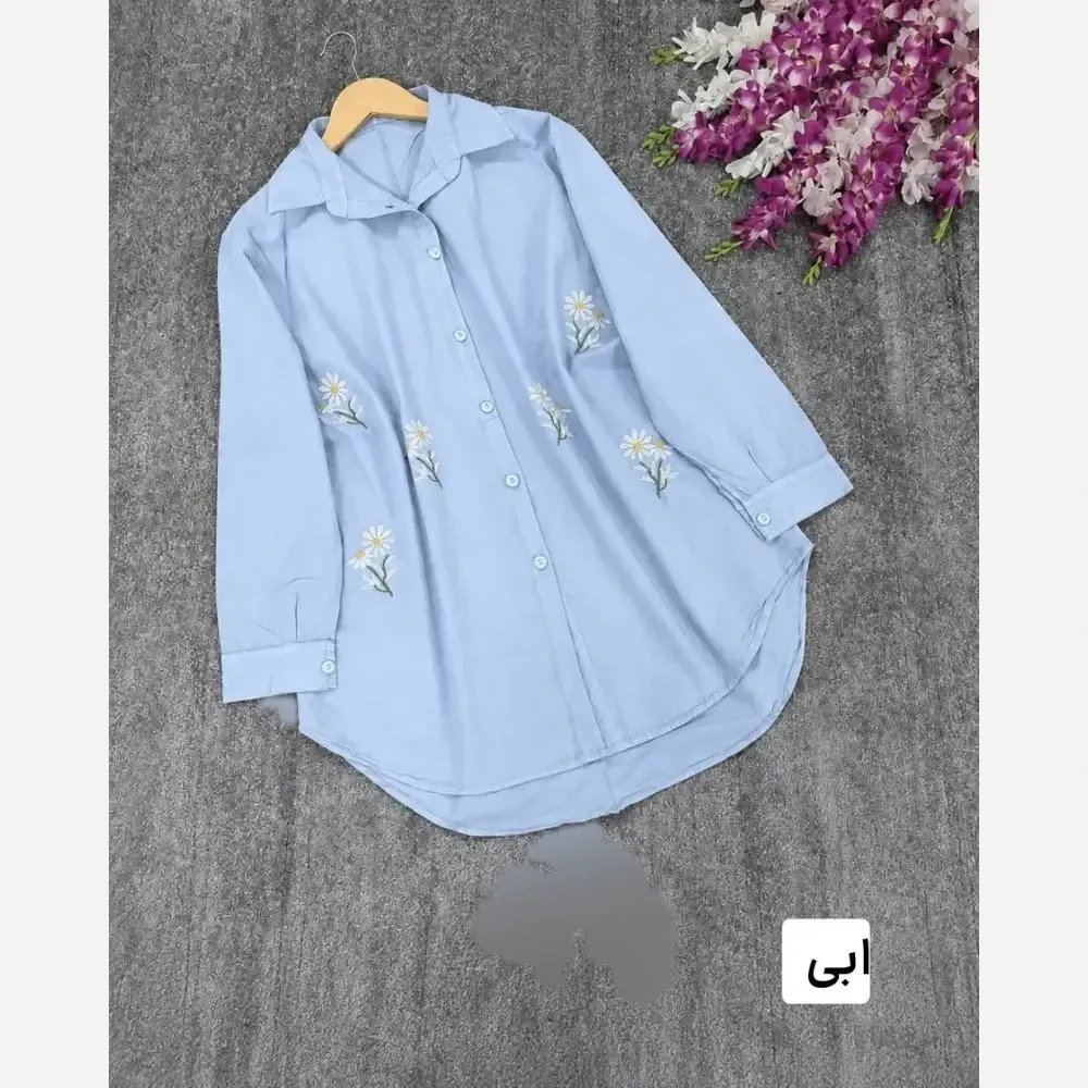 شومیز سوگند زنانه الیاف درجه 1 گلدوزی شده فری سایز 38 تا 48 در رنگ بندی متنوع