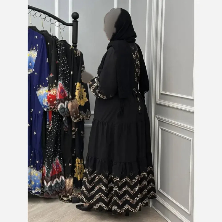 پیراهن آرتور زنانه بوگاتی مشکی فری سایز 38 تا 48 قد 130 سانت